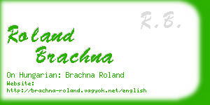 roland brachna business card